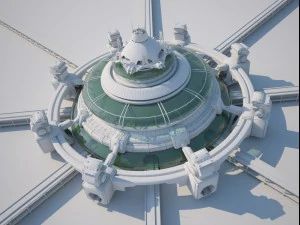 futuristic buildings pack 3D Model