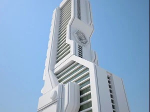 futuristic buildings pack 3D Model