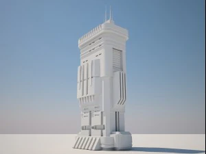 futuristic buildings pack 3D Model