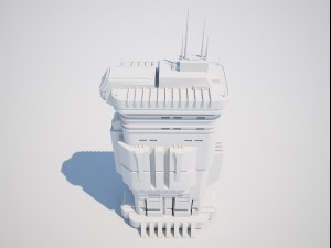 futuristic buildings pack 3D 模型