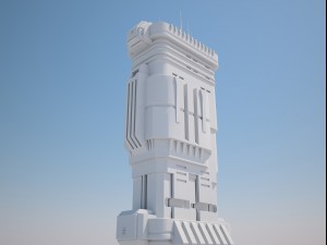 futuristic buildings pack 3D 模型