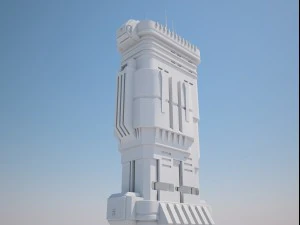 futuristic buildings pack 3D Model