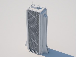 futuristic buildings pack 3D 模型