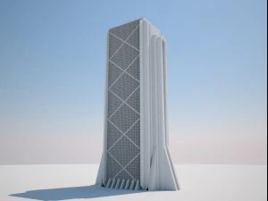 futuristic buildings pack 3D Model