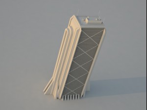 futuristic buildings pack 3D 模型