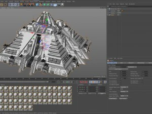 futuristic buildings pack 3D Model