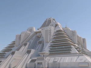 futuristic buildings pack 3D Model