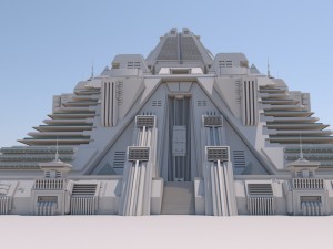 futuristic buildings pack 3D 模型