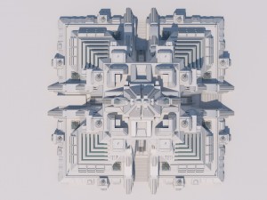 futuristic buildings pack 3D 模型