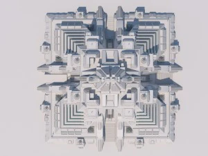 futuristic buildings pack 3D Model