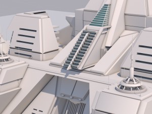 futuristic buildings pack 3D 模型