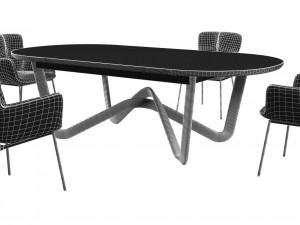 table and chair rolf benz 988 655 3D Model