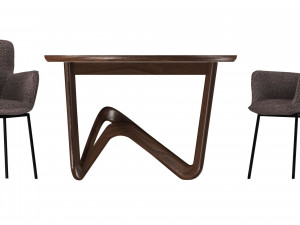 table and chair rolf benz 988 655 3D Model
