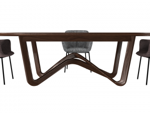 table and chair rolf benz 988 655 3D Model