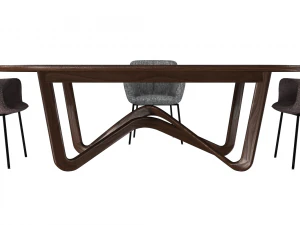 table and chair rolf benz 988 655 3D Model