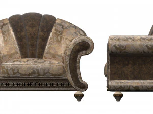 sofa chair table fantasia arredo classic 3D Model