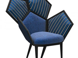 Philippe Bestenheider의 hair lui 5a 파란색 안락 의자 3D 모델