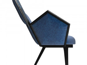 hair lui 5a blue armchair by philippe bestenheider Modelo 3D