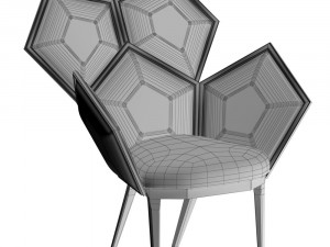 hair lui 5a blue armchair by philippe bestenheider Modelo 3D