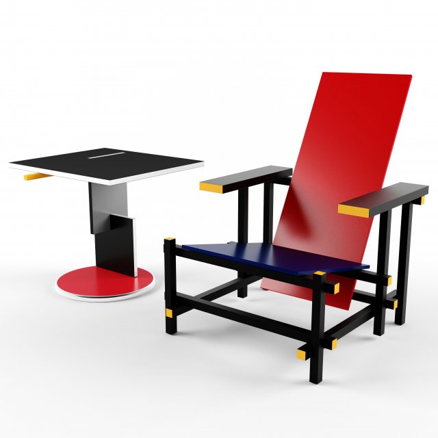 chair museum alivar 3D Model .c4d .max .obj .3ds .fbx .stl .blend