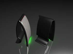 曲线扬声器 3D 模型