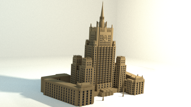 russian mfa building 3Dモデル .c4d .max .obj .3ds .fbx .stl .blend 