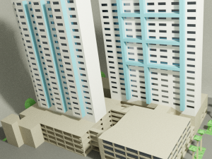 bras basah building 3D-Modell