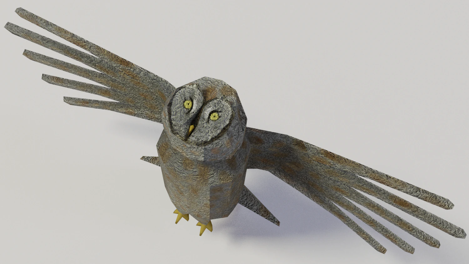 great grey owl 3D Model .c4d .max .obj .3ds .fbx .stl .blend 