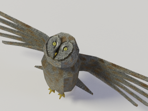 great grey owl 3D Модель