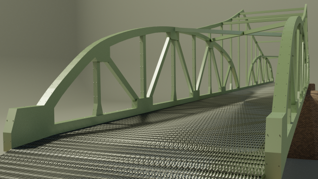 steel bridge 3D-Modell .c4d .max .obj .3ds .fbx .stl .blend 