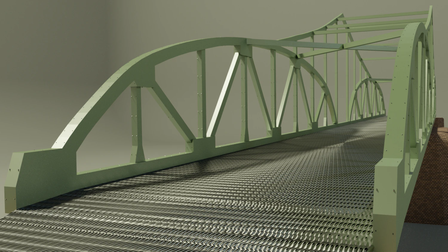 steel bridge 3D Model .c4d .max .obj .3ds .fbx .stl .blend 