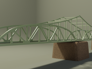 steel bridge 3D-Modell