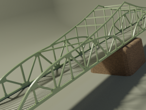 steel bridge 3D-Modell