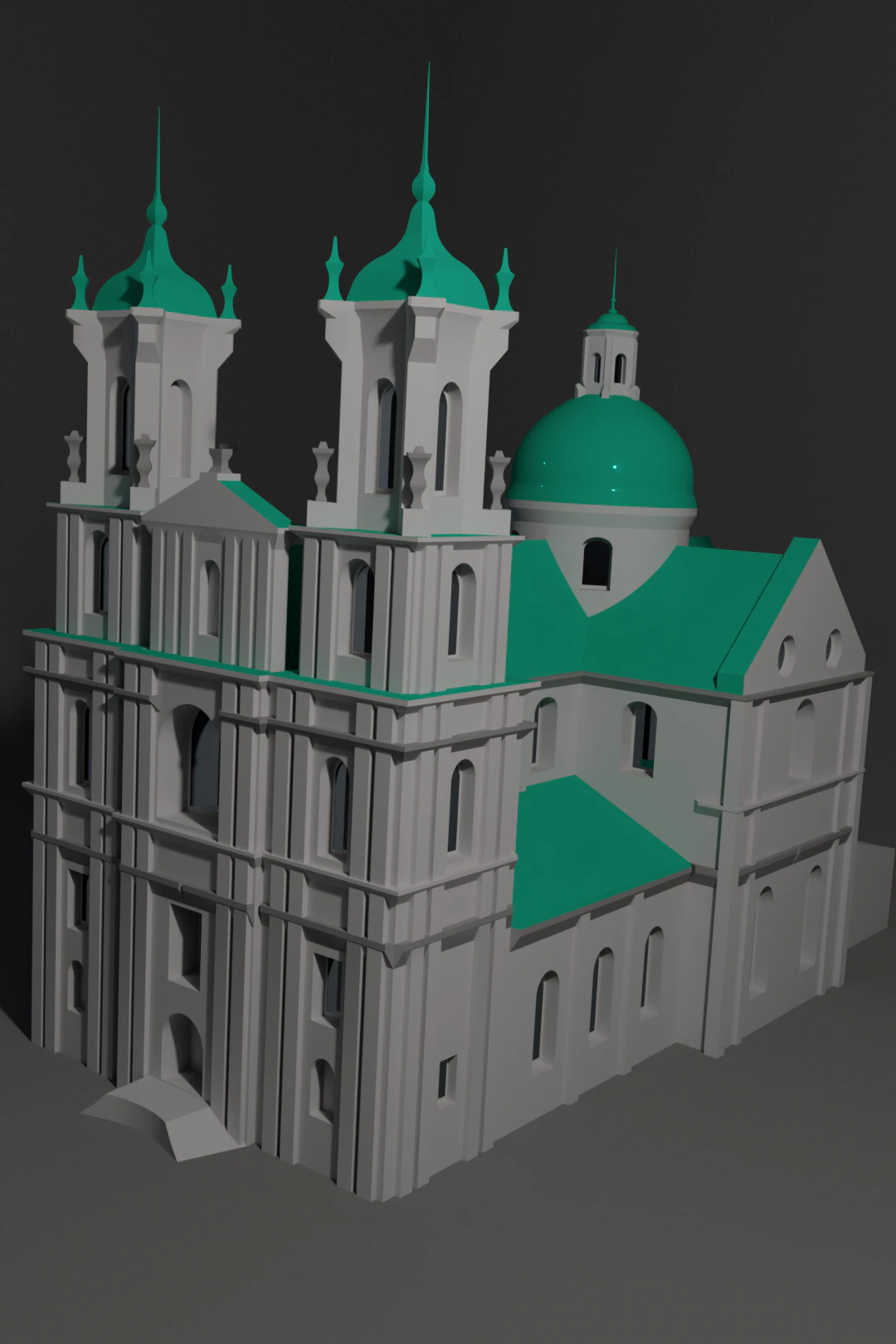 farny church 3D Model .c4d .max .obj .3ds .fbx .stl .blend 
