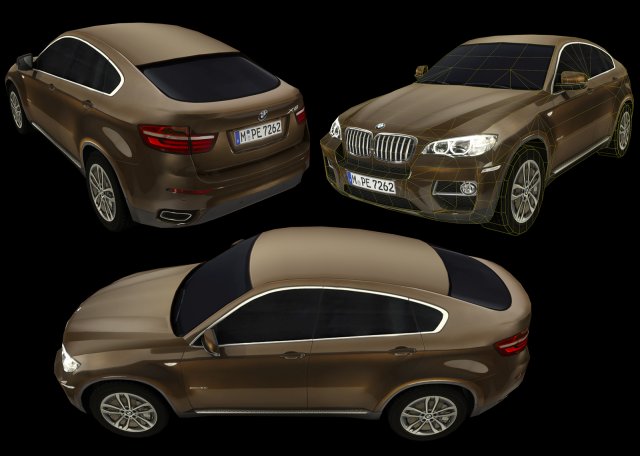 bmw x6 3D 모델 .c4d .max .obj .3ds .fbx .stl .blend 