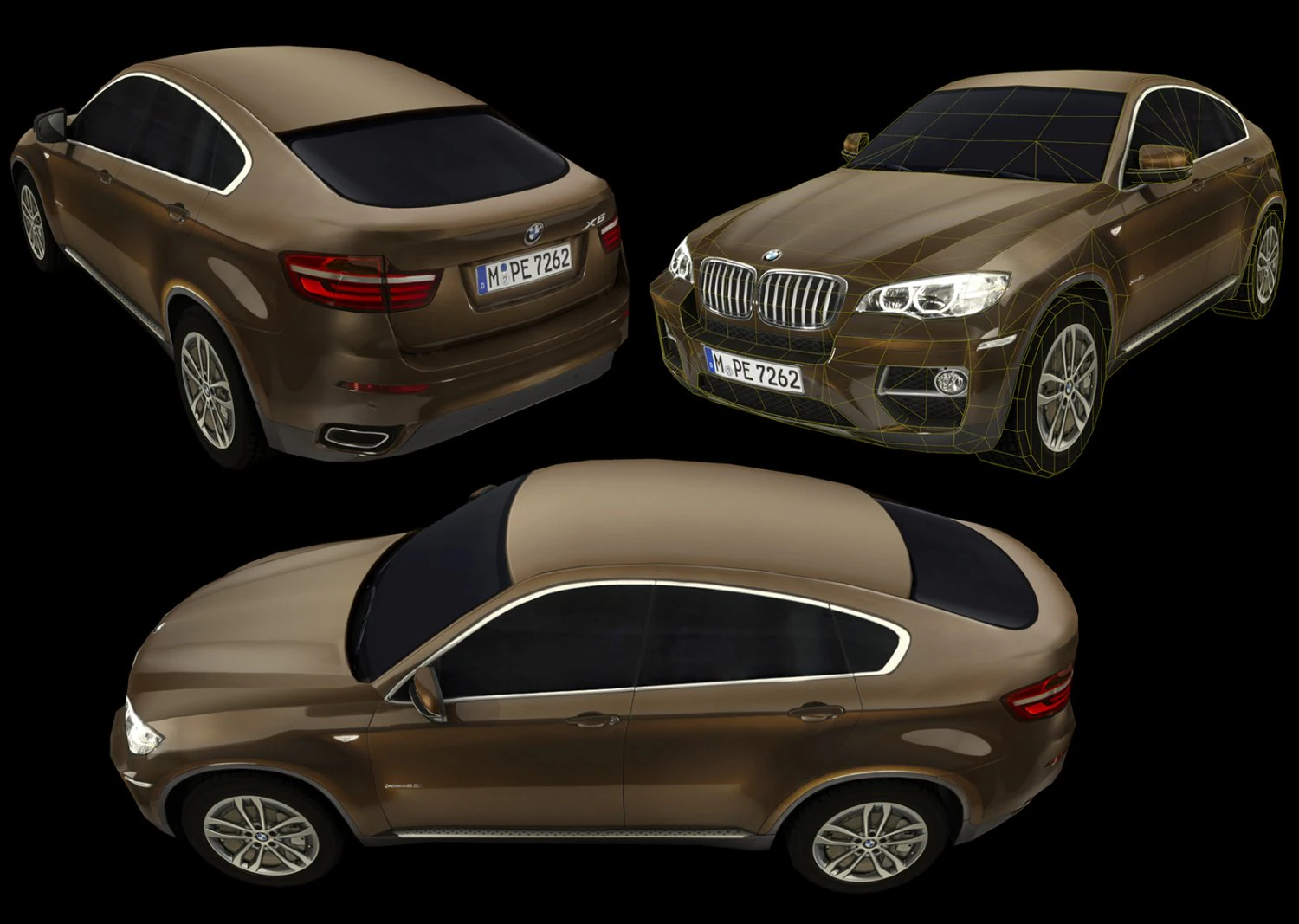 bmw x6 3D Model .c4d .max .obj .3ds .fbx .stl .blend 