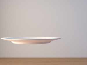 donut on plate 3D 模型