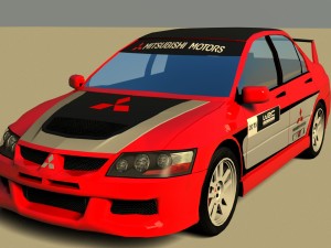 Mitsubishi lancer evo8 no interior 3D 모델