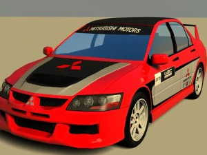 三菱 ランサー evo8 内装無し 3Dモデル