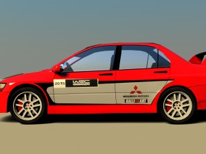 Mitsubishi lancer evo8 no interior 3D Model