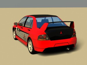 Mitsubishi lancer evo8 no interior 3D Model