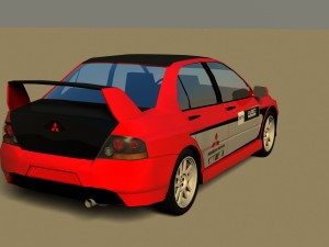 Mitsubishi lancer evo8 no interior 3D Model