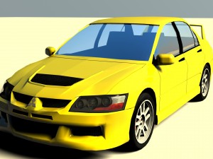 Mitsubishi lancer evo8 no interior 3D Model