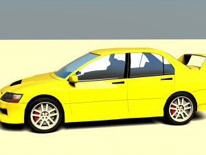 Mitsubishi lancer evo8 no interior 3D Model