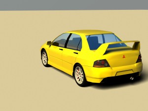 Mitsubishi lancer evo8 no interior 3D Model