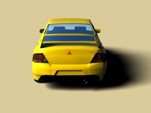 Mitsubishi lancer evo8 no interior 3D Model