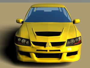 Mitsubishi lancer evo8 no interior 3D Model