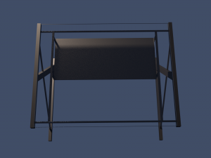 glass desk Modelo 3D