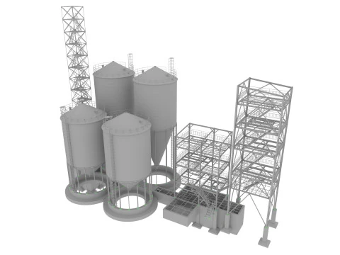 Silo pet food tower 3D Model