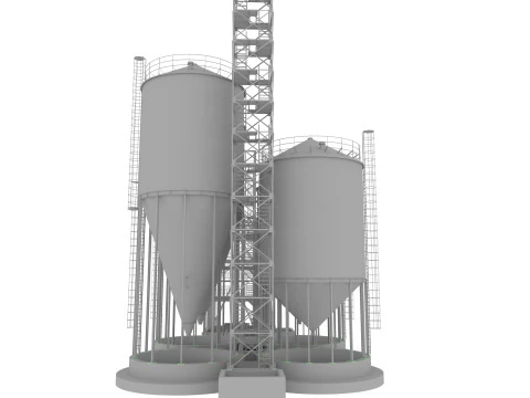 Silo pet food tower 3D Model